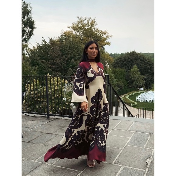 NWT La DoubleJ Magnifico Silk Twill Dress in Corsini Placée Cream $1,690 Size XL - Picture 2 of 16